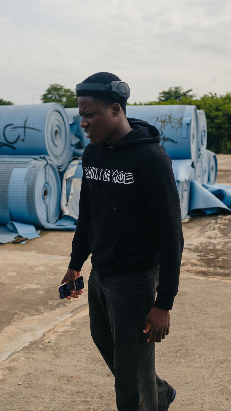 BLVNK SPACE team on set